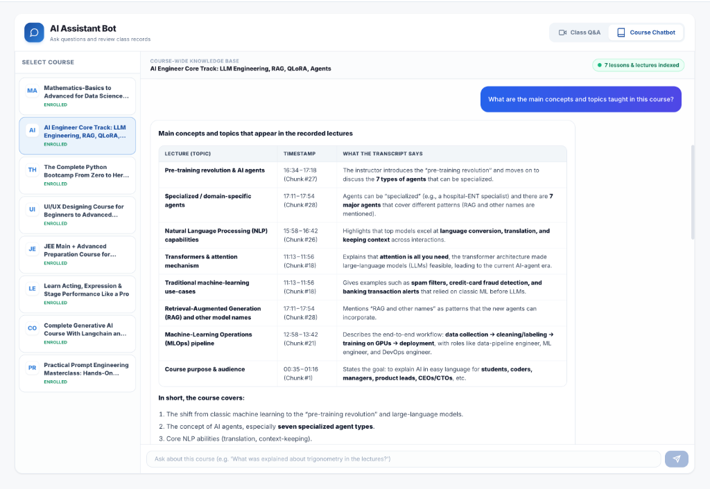 AI Video Assistant Knowledge Base